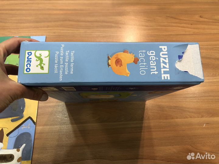 Djeco пазл гигант тактилтный с животными