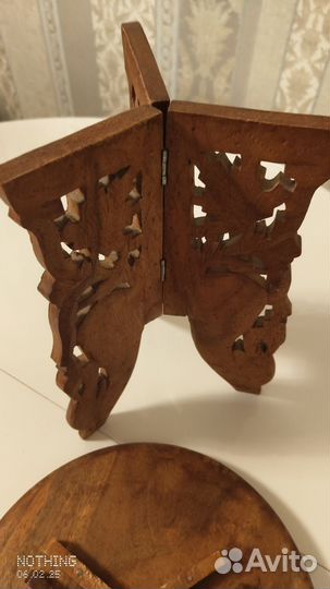 Табуретка Индия, ручная работа, массив дерева