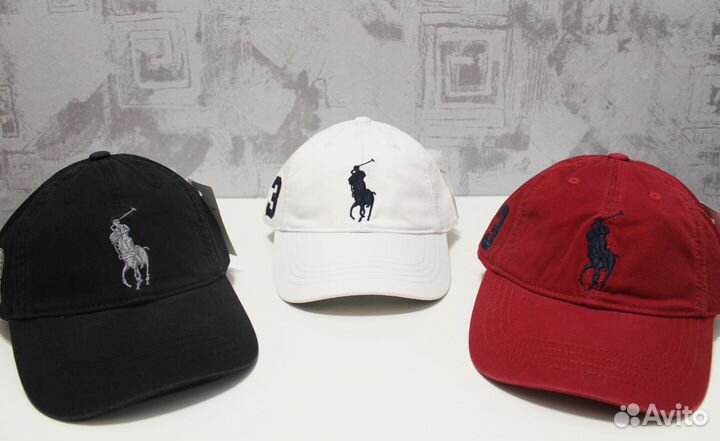 Бейсболка Ralph Lauren Big Logo Three Три Расцветк
