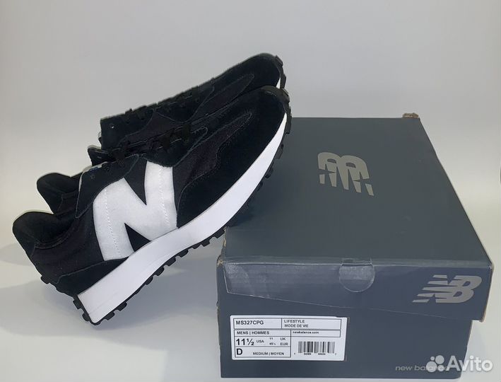 Кроссовки мужские new balance 327 черные оригинал