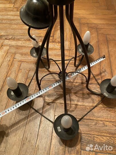 Винтажная металлическая люстра СССР