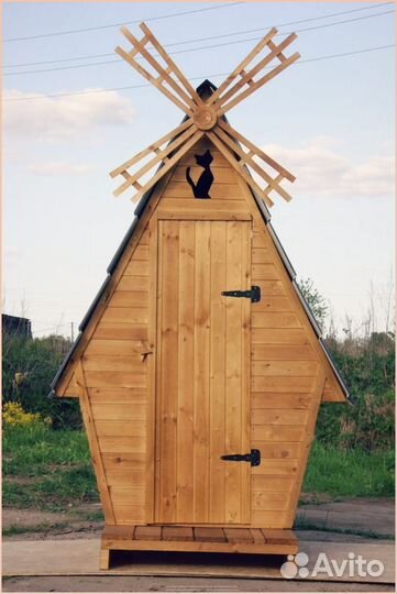 Дачный туалет с кошкой опс 082