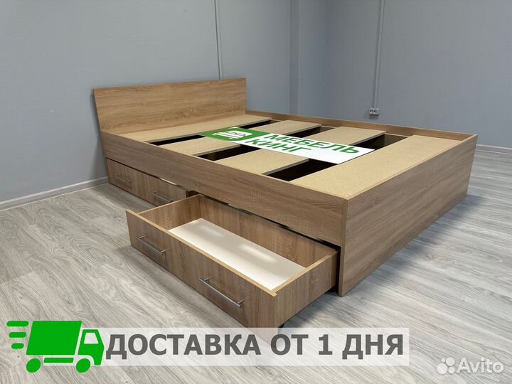 Кровать большая 180х200 с ящиками