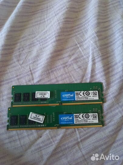 Crucial ddr4 4gb 2133гц, 2 плашки