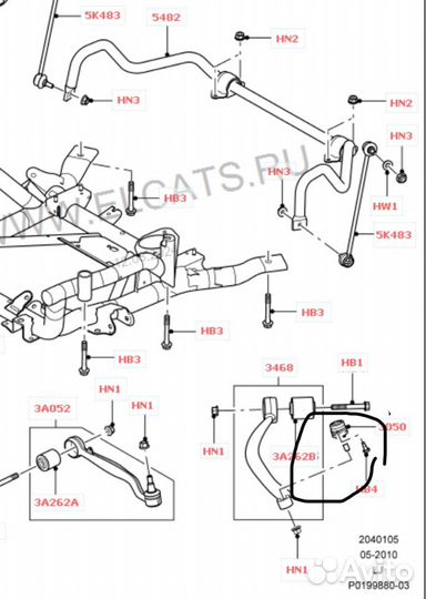 Шаровая опора передней подвески Range Rover L322