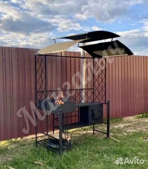 Мангал с крышей