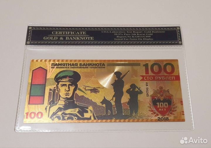 Банкнота пограничная служба России. Погранвойска