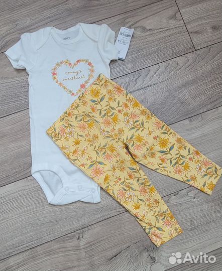 Комплект леггинсы боди carters 12m 80
