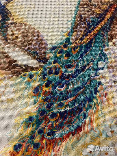 Картина вышитая крестом ручная работа