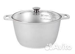Кастрюля 6,0л к60 алюминий Кукмор, 52095
