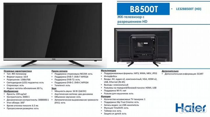 Телевизор haier 32