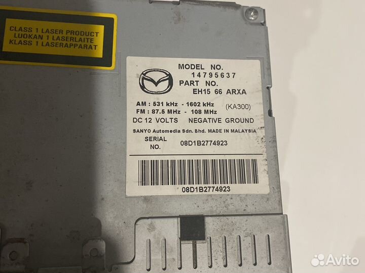 Штатная магнитола mazda cx-7