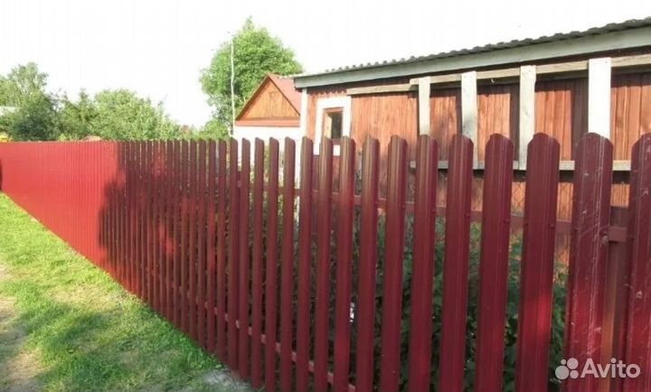 Забор из евроштакетника быстро