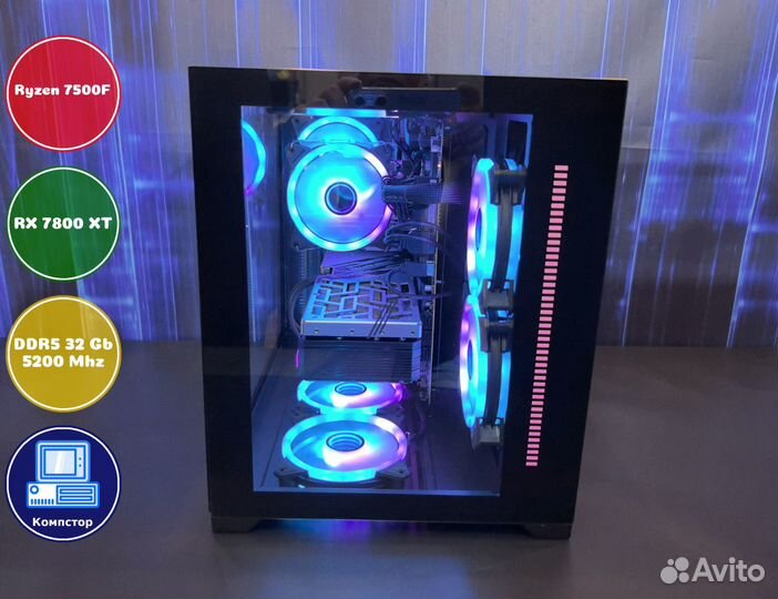 Собранный компьютер AMD7500F-RX7800XT-32DDR5-AID5628