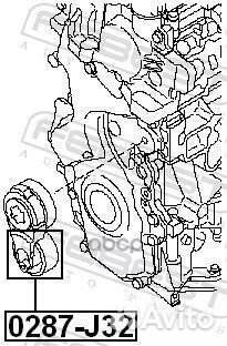 Ролик натяжной комплект 0287J32 Febest