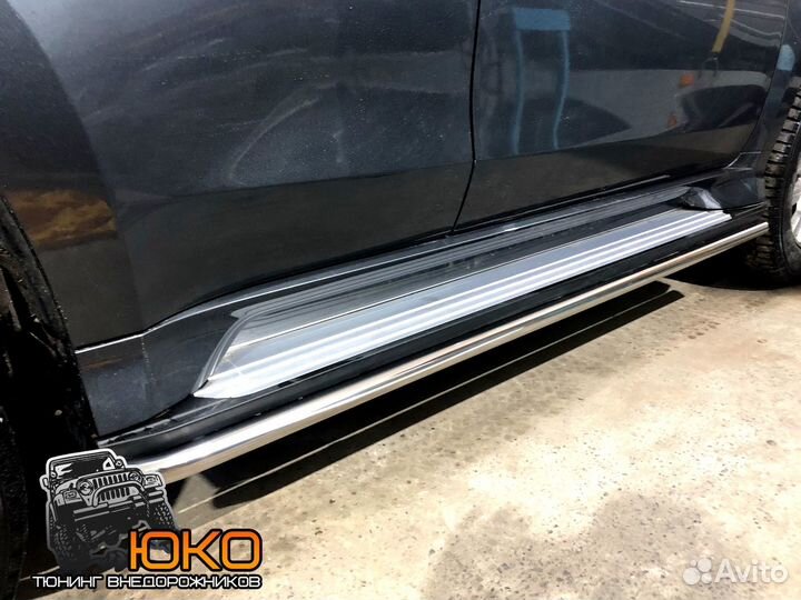 Защита порогов Mitsubishi Pajero Sport