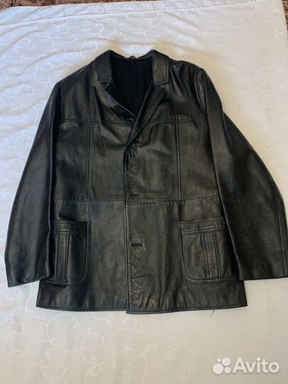 Кожаная куртка мужская 52 54
