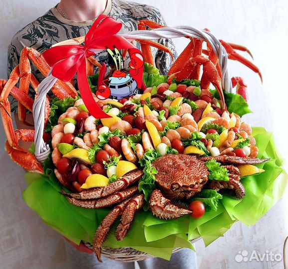 Мужской букет из раков/краба/бокс мужской/подарок
