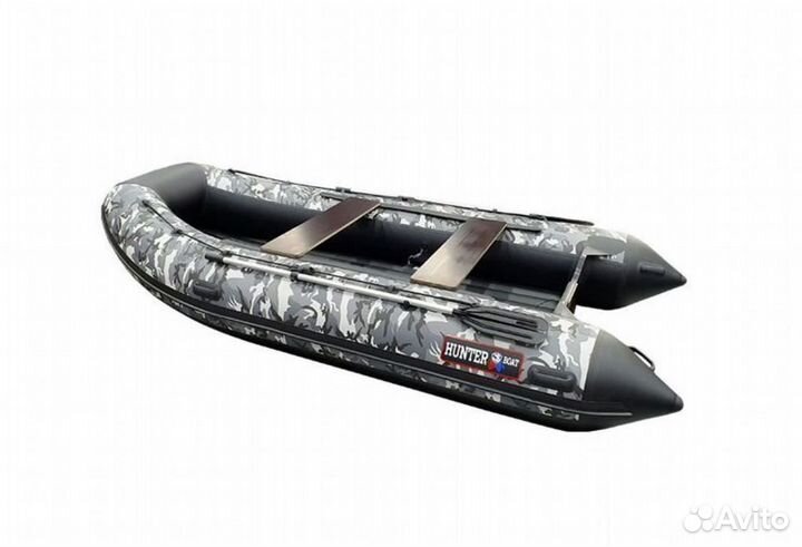 Лодка пвх Хантер 360 А Серый