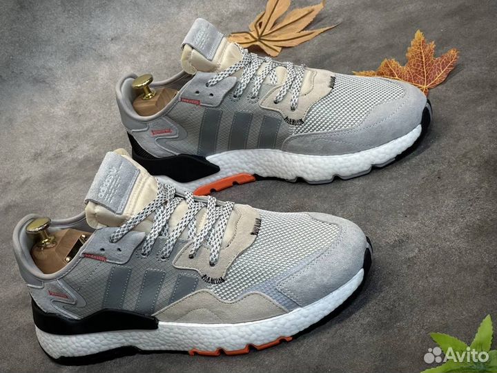 Adidas nite jogger светло-серые разм. 41