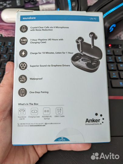Anker soundcore life p2 (мало использовались)