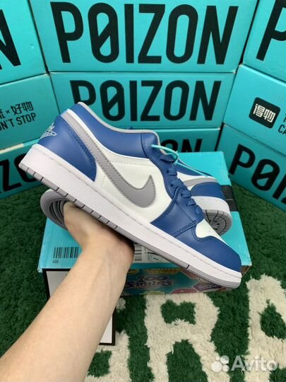 Nike Air Jordan 1 Low True Blue Оригинал (Poizon)