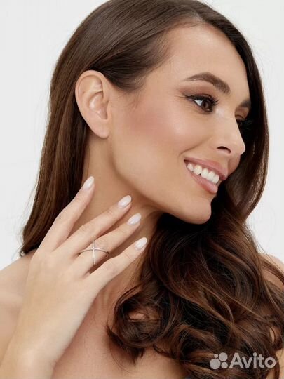 Новое Изысканное Кольцо Цирконы 17 17,5