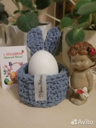 Вязаные корзинки ручной работы