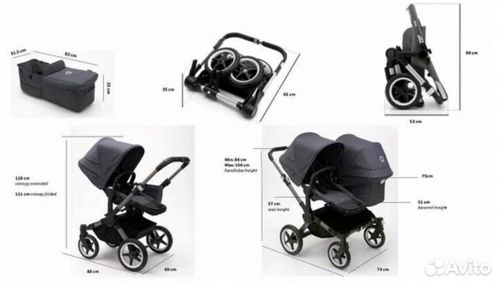 Коляска bugaboo donkey 2 mono-duo