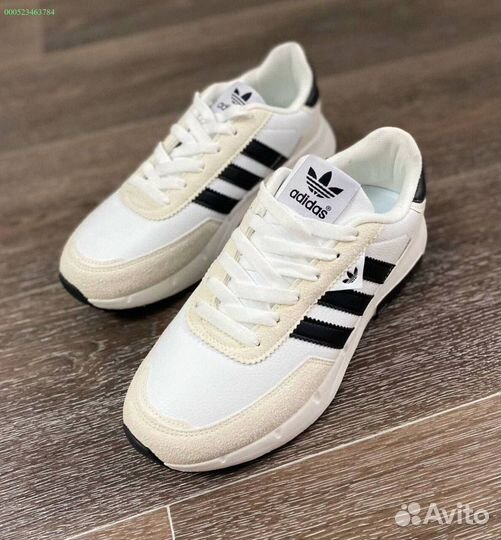 Мужские кроссовки Adidas черно-белые