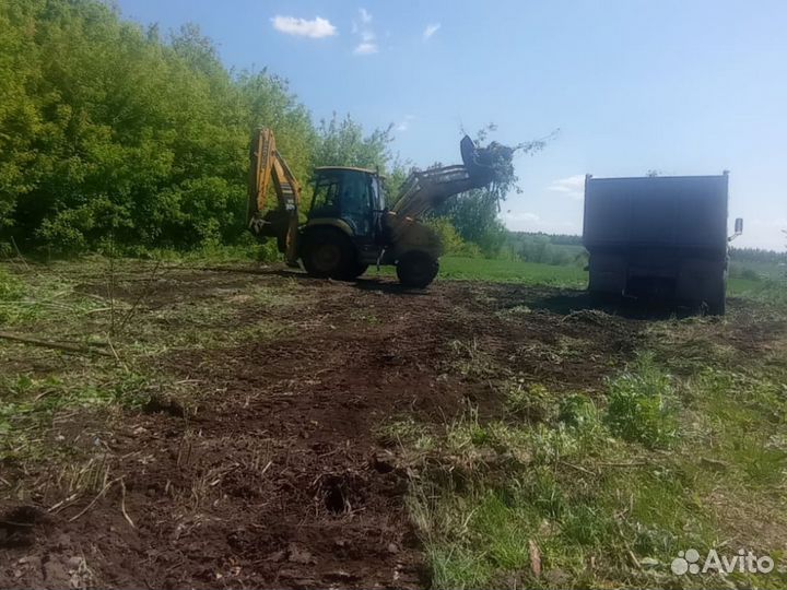 Расчистка участка,выравнивание,спилить дерево