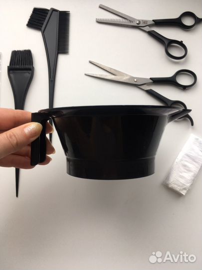 Парикмахерские ножницы, кисти