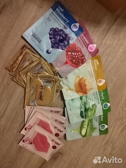 Маска для лица, патчи для глаз и губ новые
