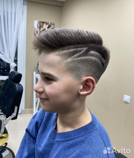 Детские стрижки, hair tattoo