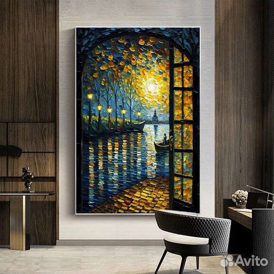 Картина маслом Пейзаж за окном