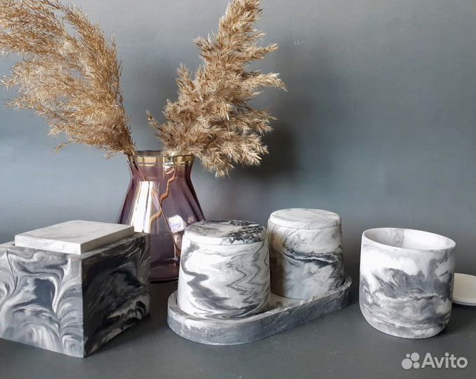 Набор кашпо/ подсвечники/ тара для свечей