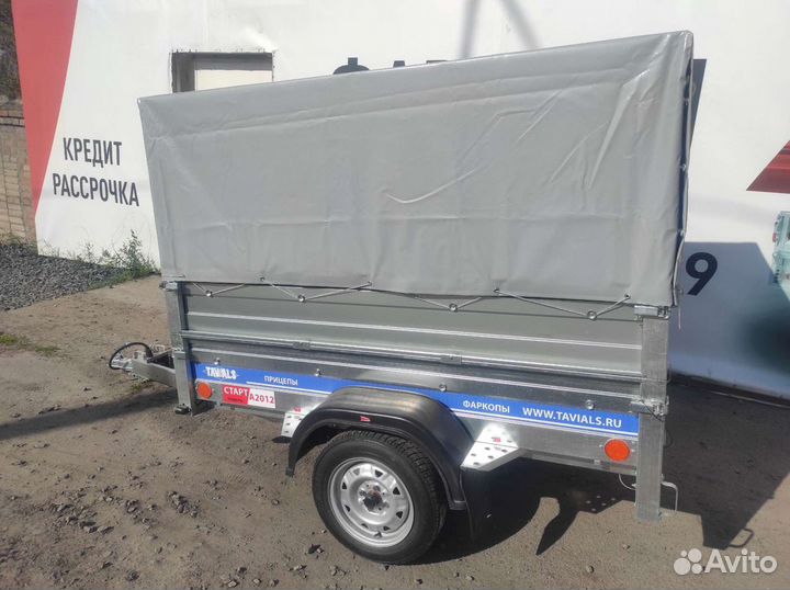 Легковой прицеп 2х1.3х1.3 м с тентом и доп бортами