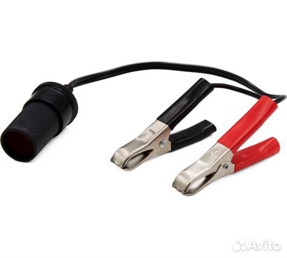 Прикуриватель гнездо переходник с зажимами на клем
