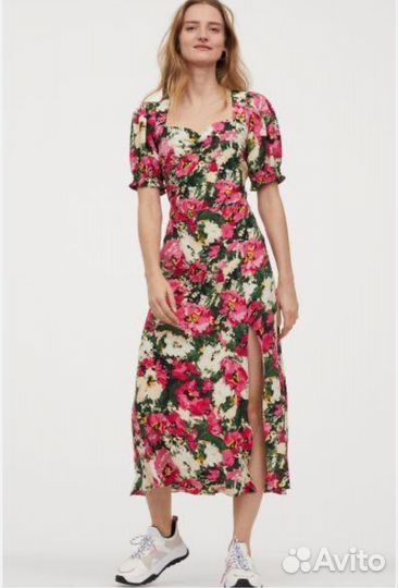 Платье hm длинное платье hm в цветочек 42
