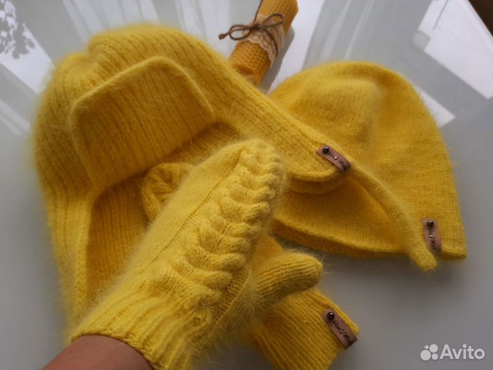 Комплект из Пуха норки, ангорки ручная работа