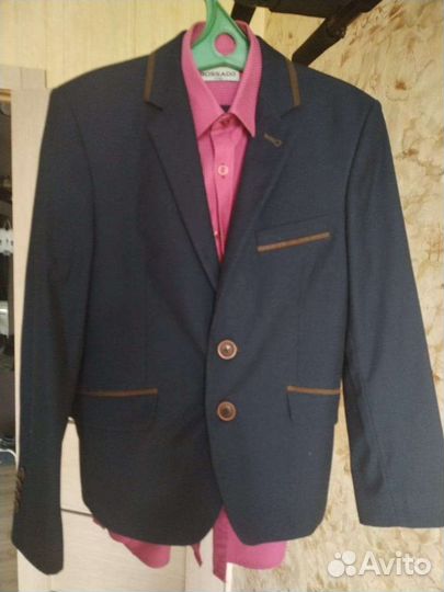 Школьный костюм для мальчика 140 146 синий