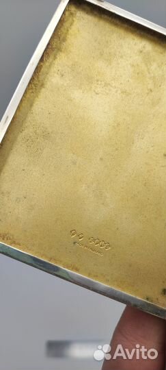 Портсигар серебрение нач. XX в. Н1618 Размер и сос