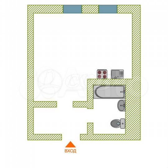 Квартира-студия, 27,3 м², 20/24 эт.