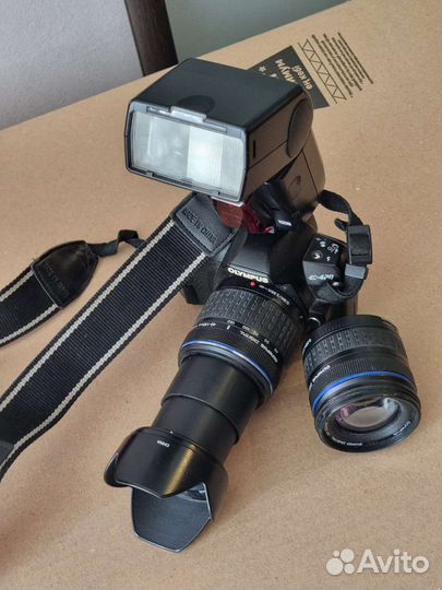Olimpus E-420+вспышка Olimpus fl-50R+2объектива
