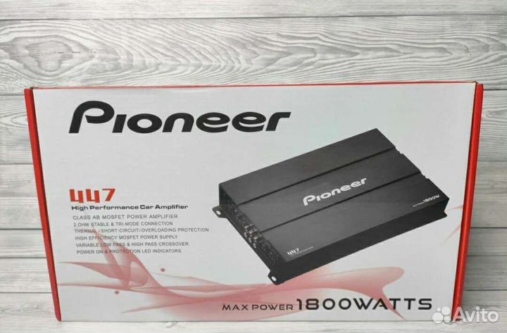 Автомобильный усилитель Pioneer 4-х каналный 1800W