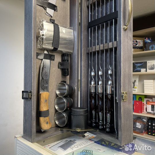 Шашлычный Набор Деревянный С Флягой