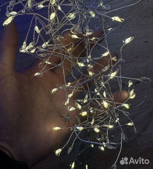 Гирлянда шторка (хвойная лапа)