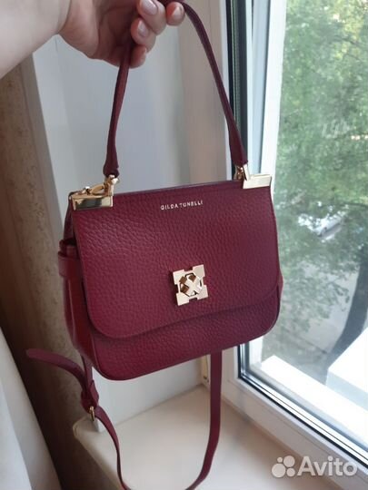 Сумка из натуральной кожи сэтчел б/у