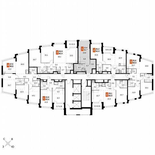 Квартира-студия, 32,8 м², 25/29 эт.