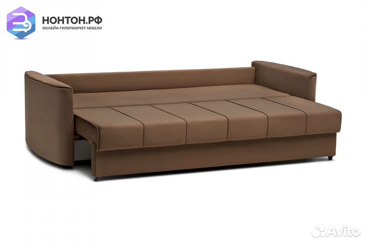 Диван еврокнижка Колибри 3-х местный коричневый